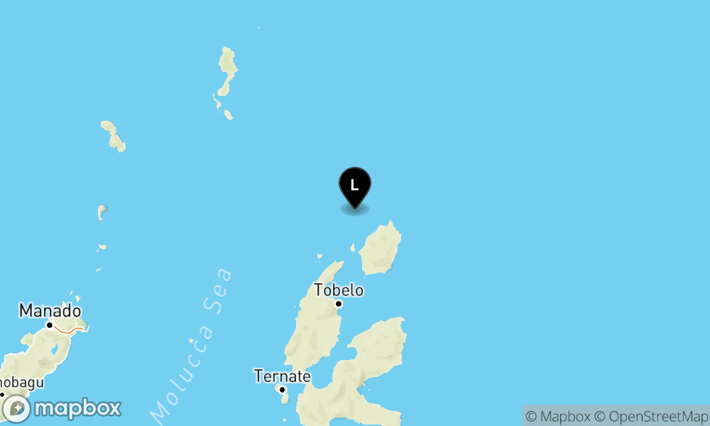 Peta Gempa 65 km TimurLaut PULAUDOI-MALUT