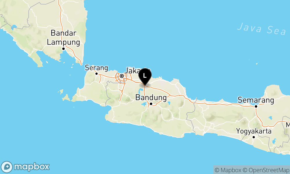 Peta Gempa Pusat gempa berada di darat 9 km TimurLaut Kab. Purwakarta