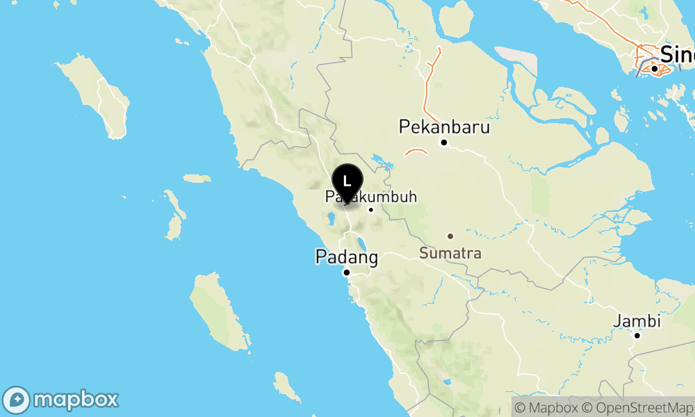 Peta Gempa Pusat gempa berada di darat 10 km timur laut Bukittinggi