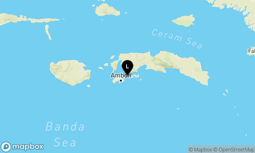 Peta Gempa Pusat gempa berada di laut 26 km timur laut Ambon