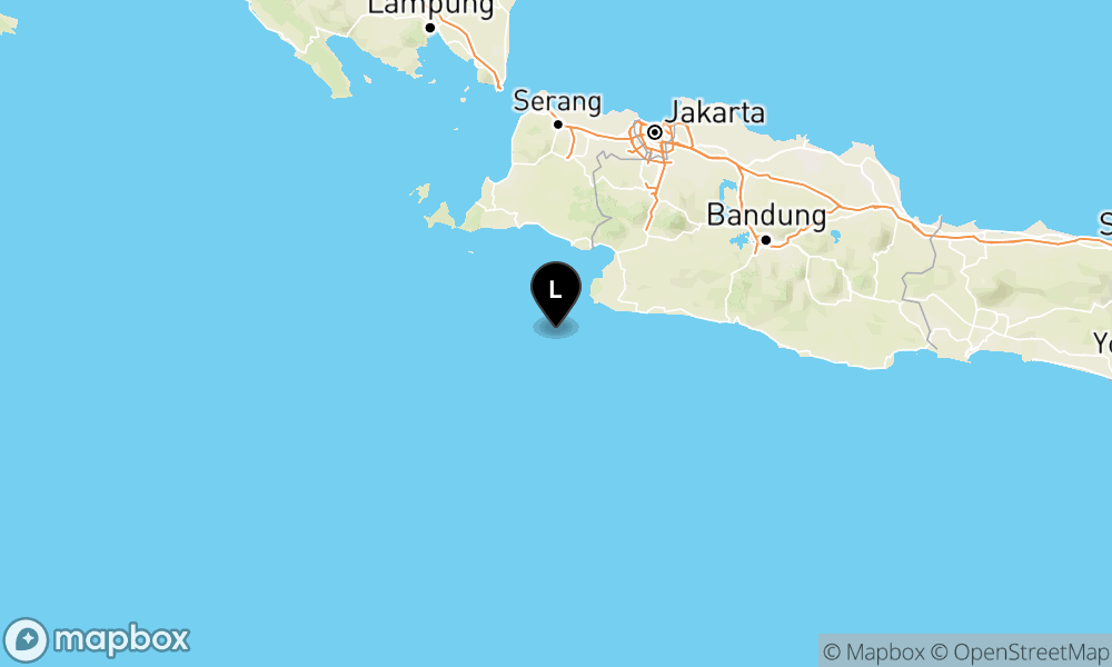 Peta Gempa 72 km BaratDaya BAYAH-BANTEN