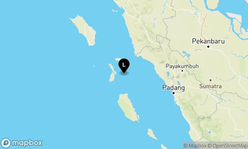 Peta Gempa Pusat gempa berada di laut 66 Km Tenggara Kepulauan Batu