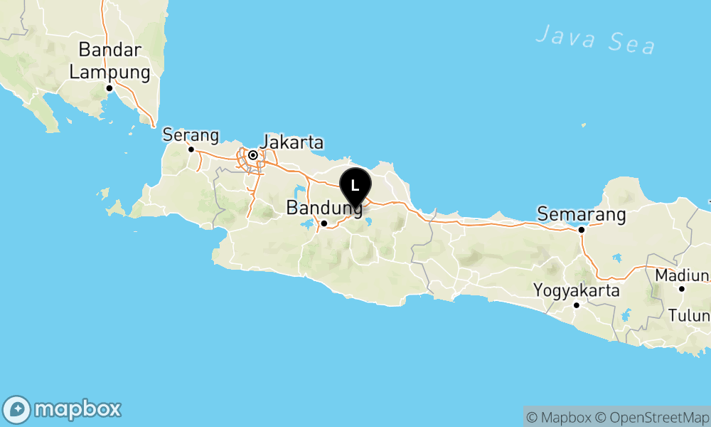 Peta Gempa Pusat gempa berada di darat 6 km TimurLaut Kab. Sumedang
