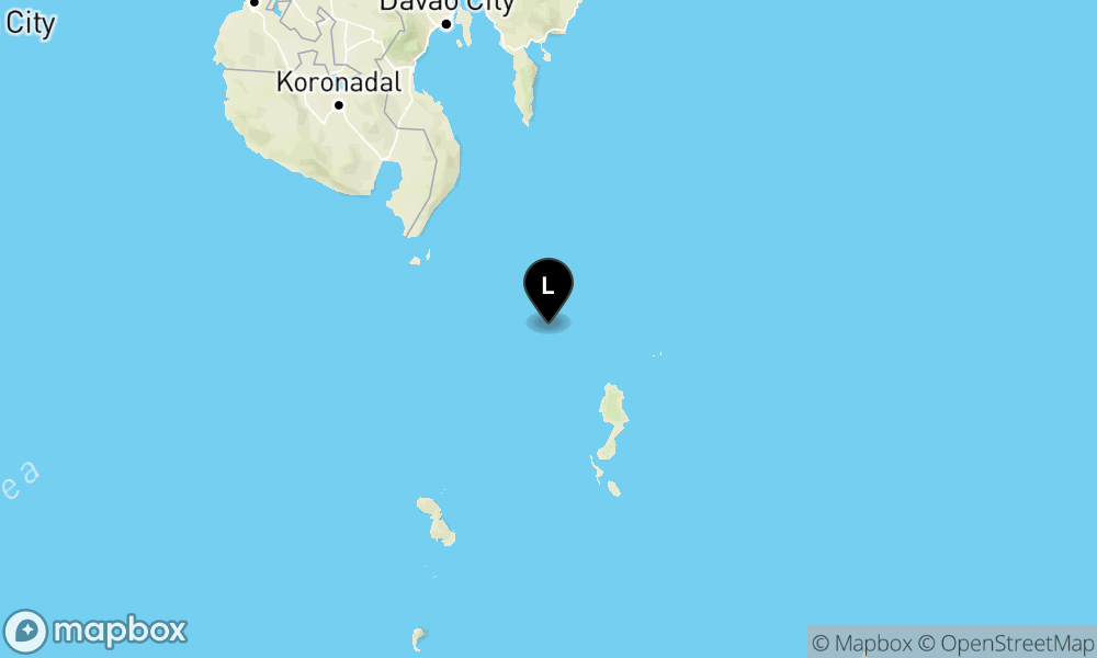 Peta Gempa 85 km BaratLaut PULAUKARATUNG-SULUT