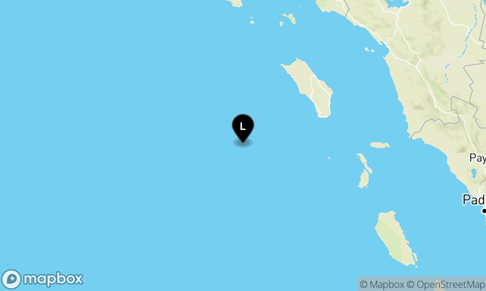Peta Gempa 142 km BaratDaya NIASBARAT-SUMUT