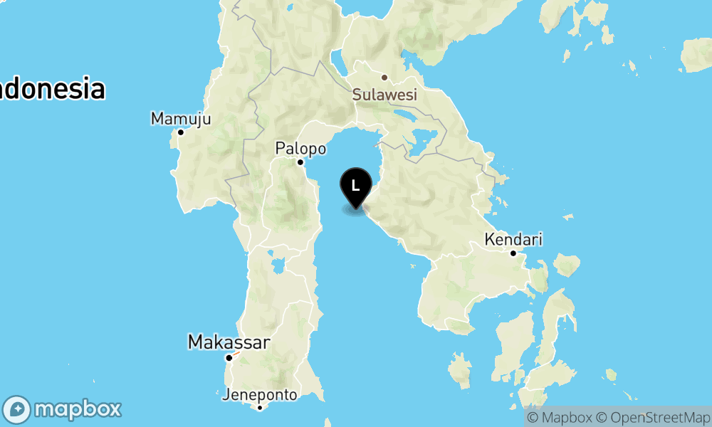 Peta episentrum gempa M2.4 — Pusat gempa berada di laut 10.5 km barat daya Lasusua