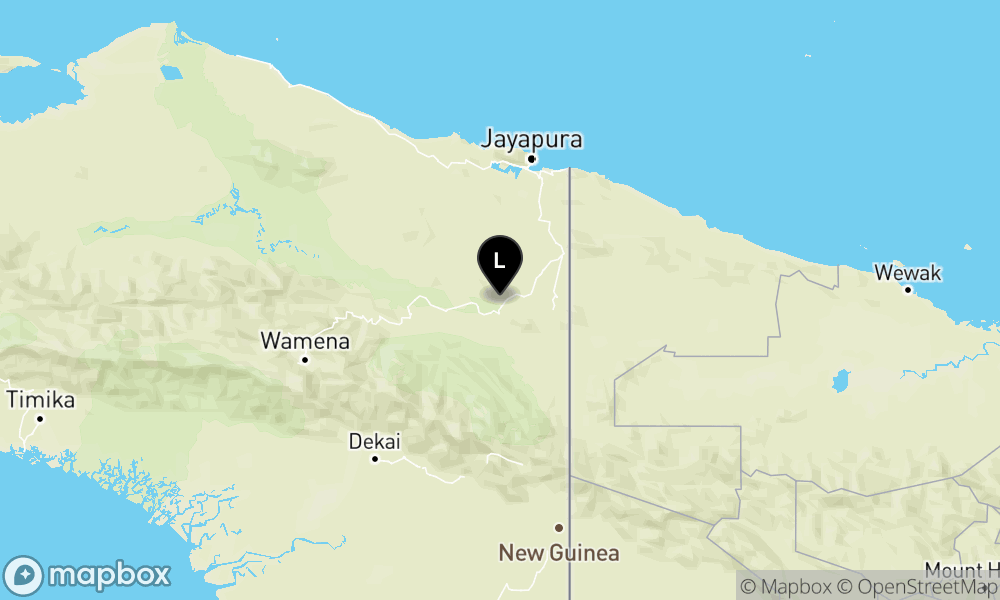 Peta Gempa 46 km BaratDaya KEEROM-PAPUA