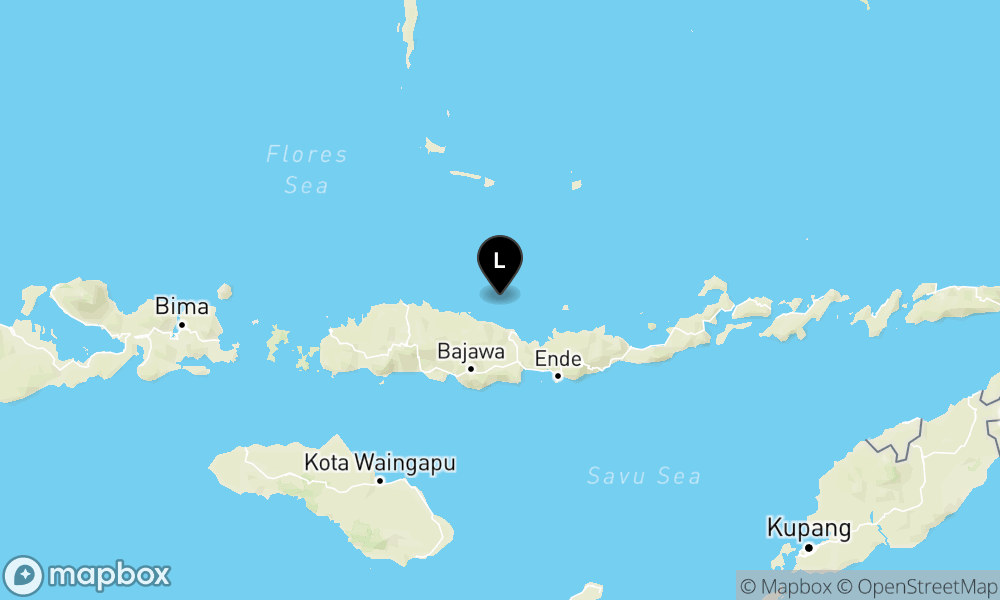 Peta Gempa 47 km BaratLaut MBAY-NAGEKEO-NTT