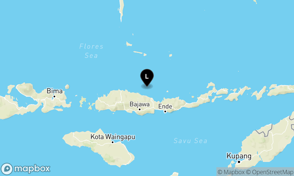 Peta Gempa Pusat gempa berada di laut 51 km Barat Laut Mbay-Nagekeo