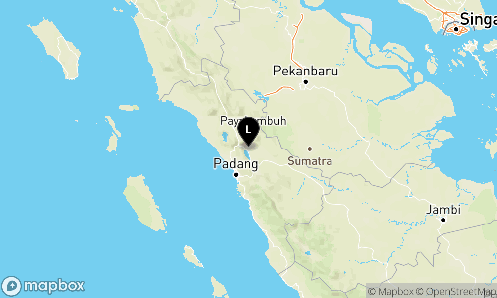 Peta Gempa Pusat gempa berada di darat 7km Barat Daya Batusangkar, Tanah Datar