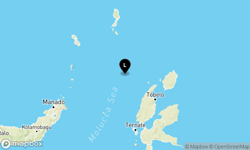 Peta Gempa 83 km BaratLaut PULAUDOI-MALUT