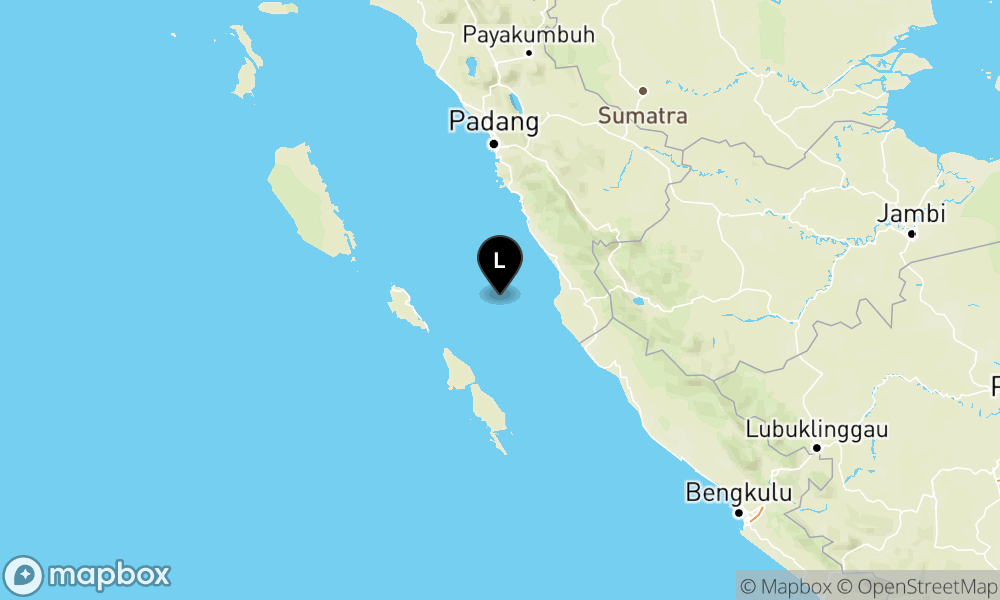 Peta Gempa 89 km BaratDaya PESISIRSELATAN-SUMBAR