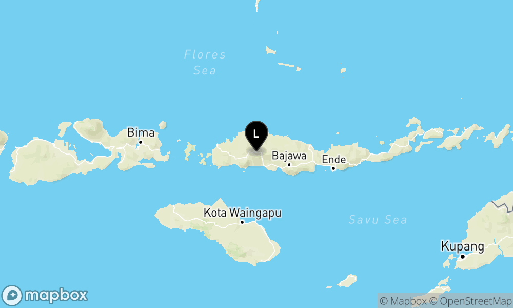 Peta Gempa Pusat gempa berada didarat 2 Km Tenggara Ruteng