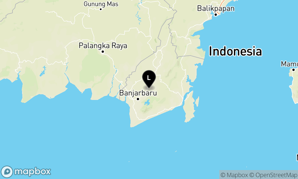 Peta Gempa Pusat gempa berada di darat 19 km Timur Laut Banjarmasin