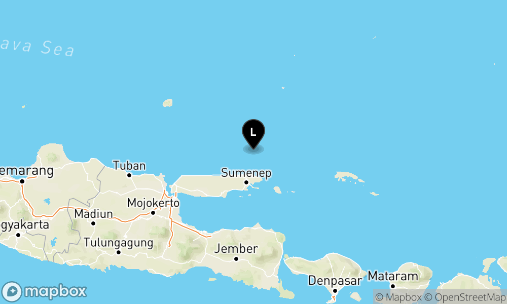 Peta Gempa 43 km TimurLaut SUMENEP-JATIM