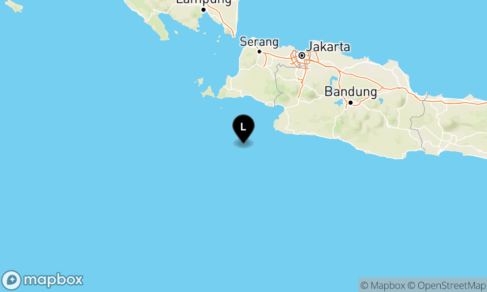 Peta Gempa 85 km BaratDaya BAYAH-BANTEN