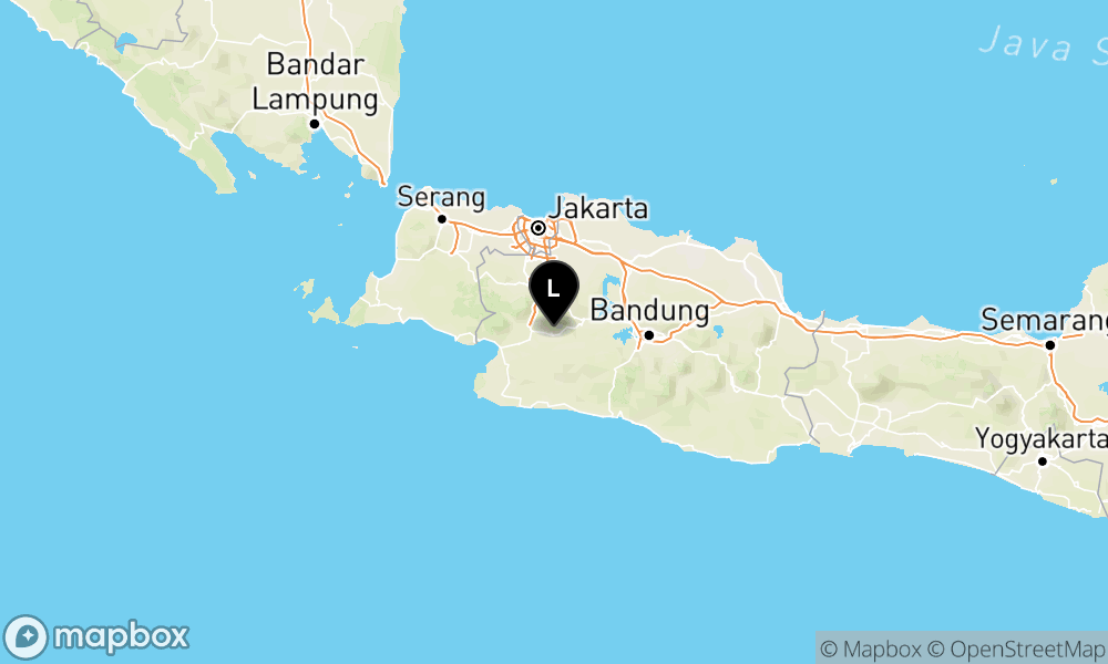 Peta Gempa Pusat gempa berada di darat 2 km TimurLaut Kota Sukabumi