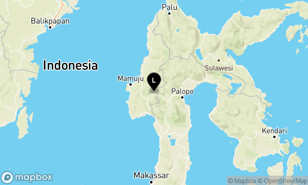 Peta Gempa Pusat gempa berada di darat 17 km TimurLaut Mamasa