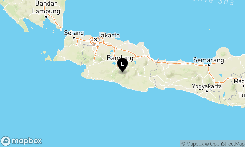 Peta Gempa Pusat gempa berada di darat 23 km BaratDaya Kab. Garut