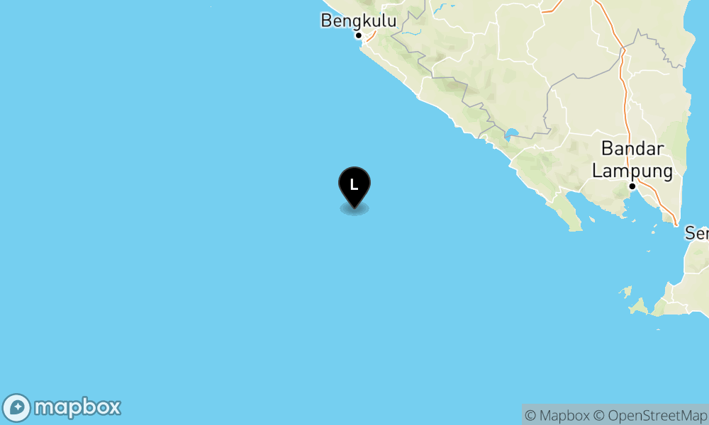 Peta Gempa 43 km BaratDaya ENGGANO-BENGKULU