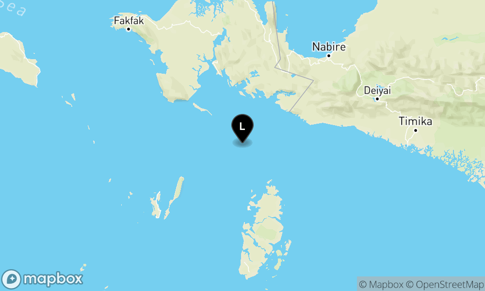 Peta Gempa 108 km BaratLaut KEP.ARU-MALUKU