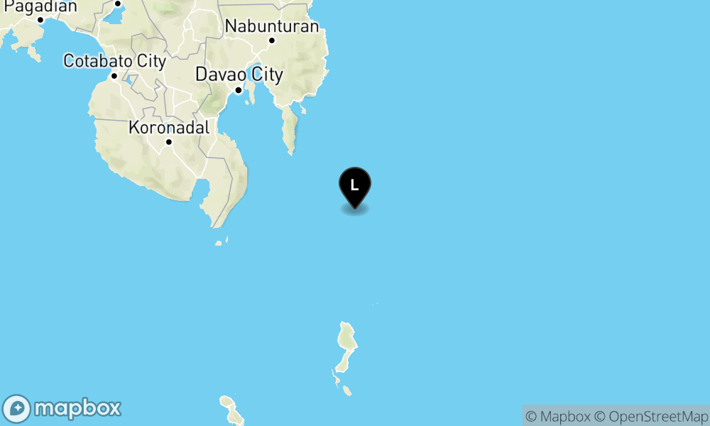 Peta Gempa Pusat gempa berada di laut 110 Km Baratlaut Pulau Karatung