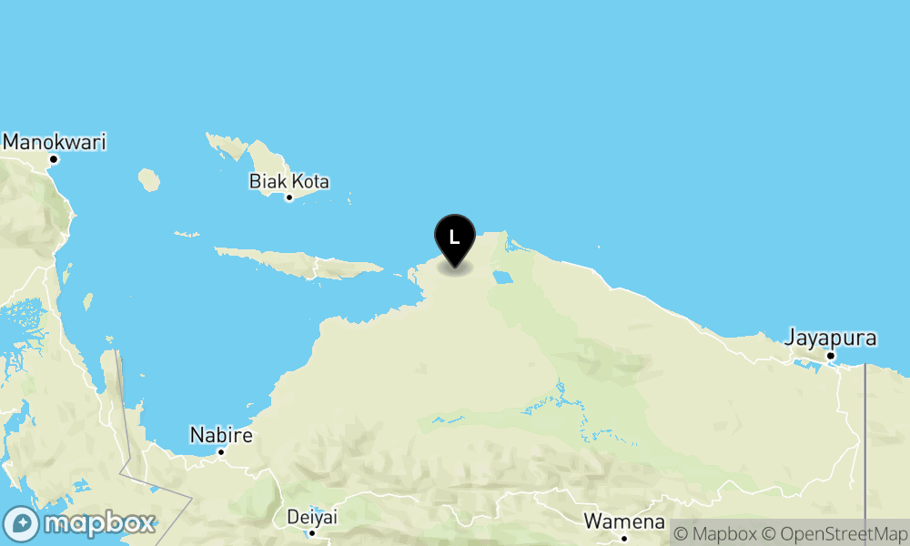 Peta Gempa 79 km BaratLaut KASONAWEJA-PAPUA