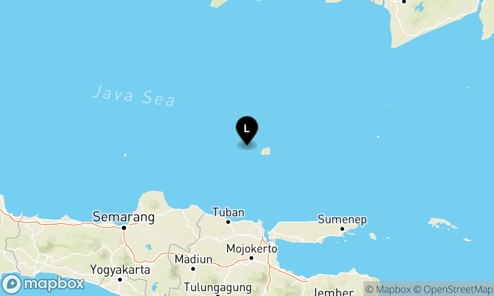 Peta Gempa 133 km TimurLaut TUBAN-JATIM