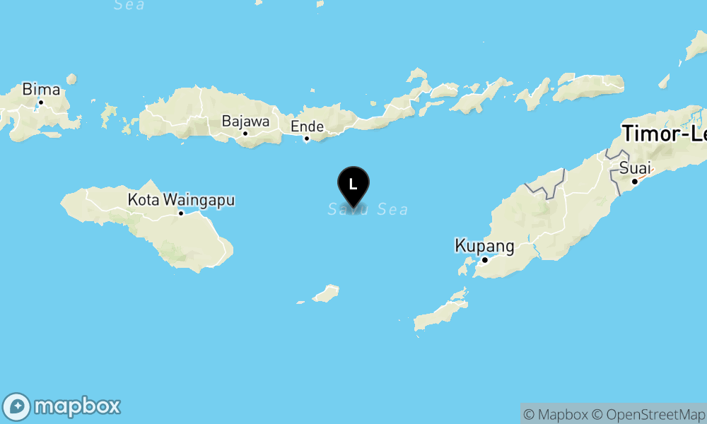 Peta Gempa 104 km Tenggara ENDE-NTT