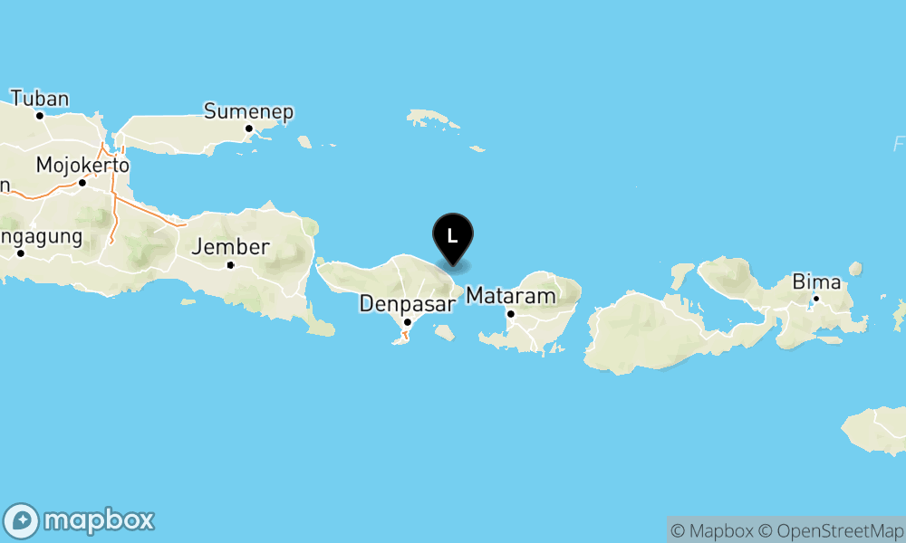 Peta Gempa Pusat gempa berada di laut 17 km TimurLaut Karangasem