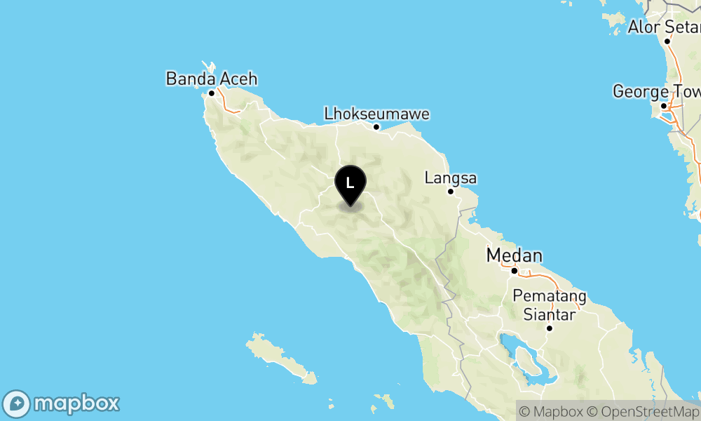 Peta Gempa Pusat gempa berada di darat 40 km Tenggara Takengon-Aceh Tengah