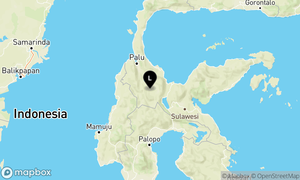 Peta Gempa Pusat gempa berada di darat 17 km Utara Doda