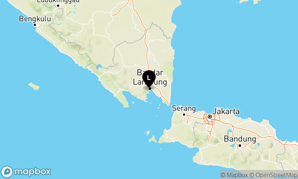 Peta Gempa Pusat gempa berada di darat 3 Km BaratDaya Bandar Lampung