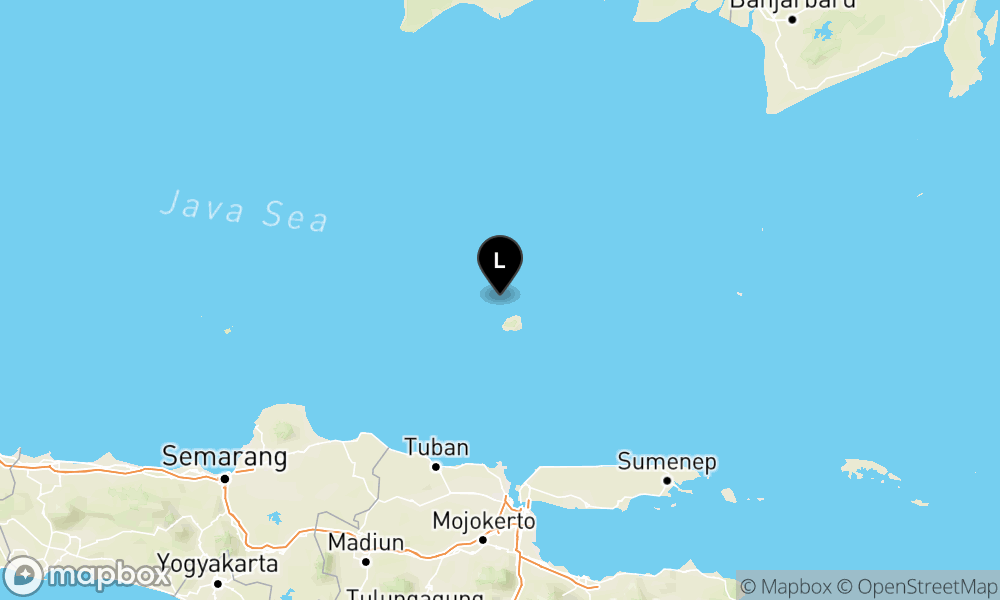 Peta Gempa Pusat gempa berada di laut 154 km TimurLaut Tuban