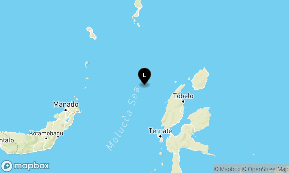 Peta Gempa 92 km BaratDaya PULAUDOI-MALUT