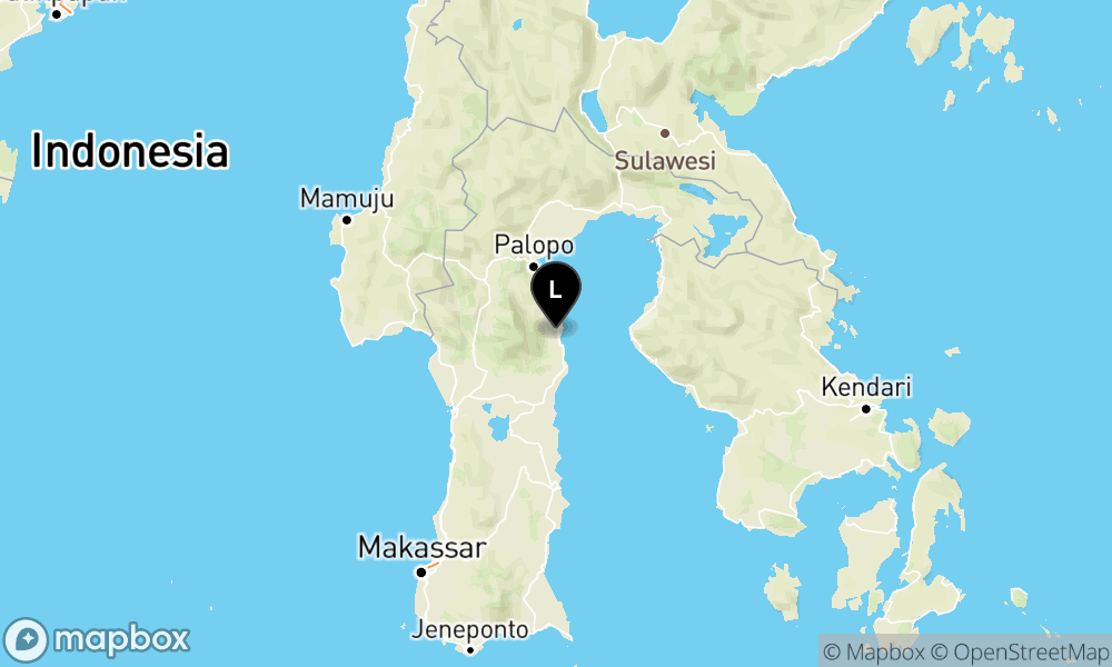 Peta Gempa Pusat gempa berada di darat 21 km Tenggara Luwu