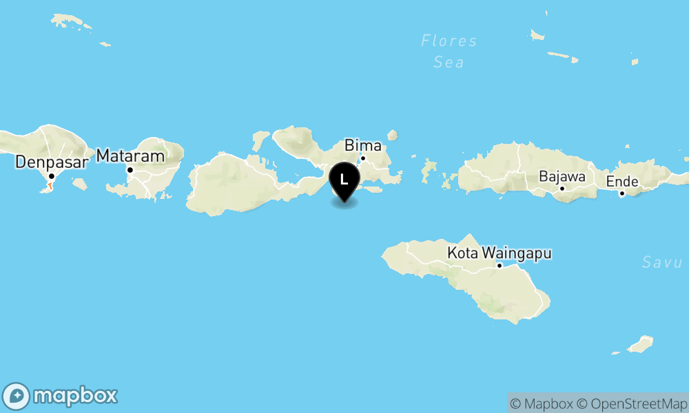 Peta Gempa 51 km Tenggara DOMPU-NTB