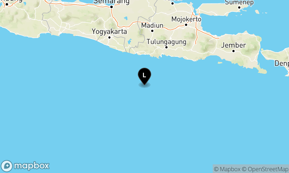 Peta Gempa 105 km Tenggara PACITAN-JATIM