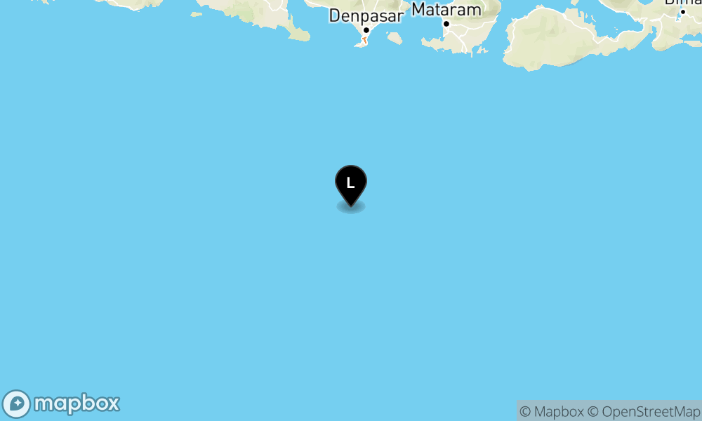 Peta Gempa 203 km BaratDaya KUTASELATAN-BALI