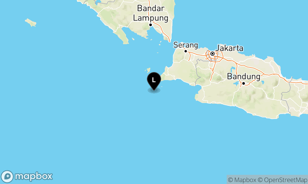 Peta Gempa Pusat gempa berada di laut 58 km BaratDaya Sumur