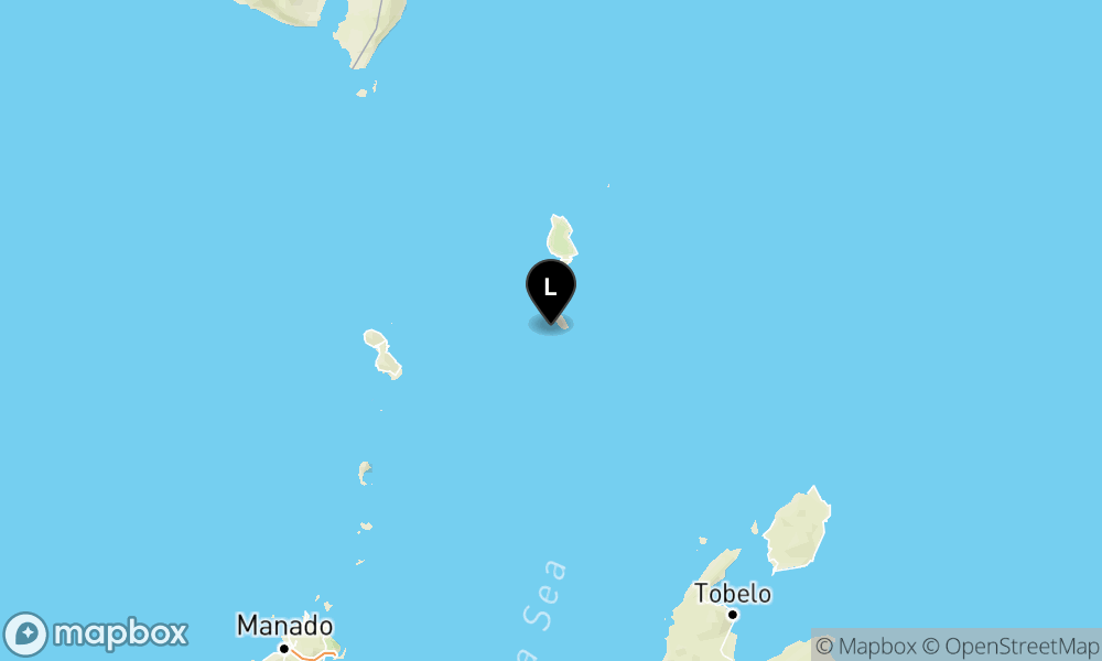 Peta Gempa Pusat gempa berada di laut 30 km tenggara Melonguane