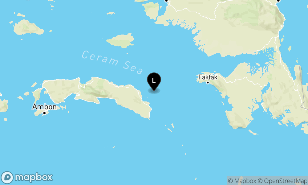 Peta Gempa 50 km Tenggara SERAMBAGIANTIMUR-MALUKU
