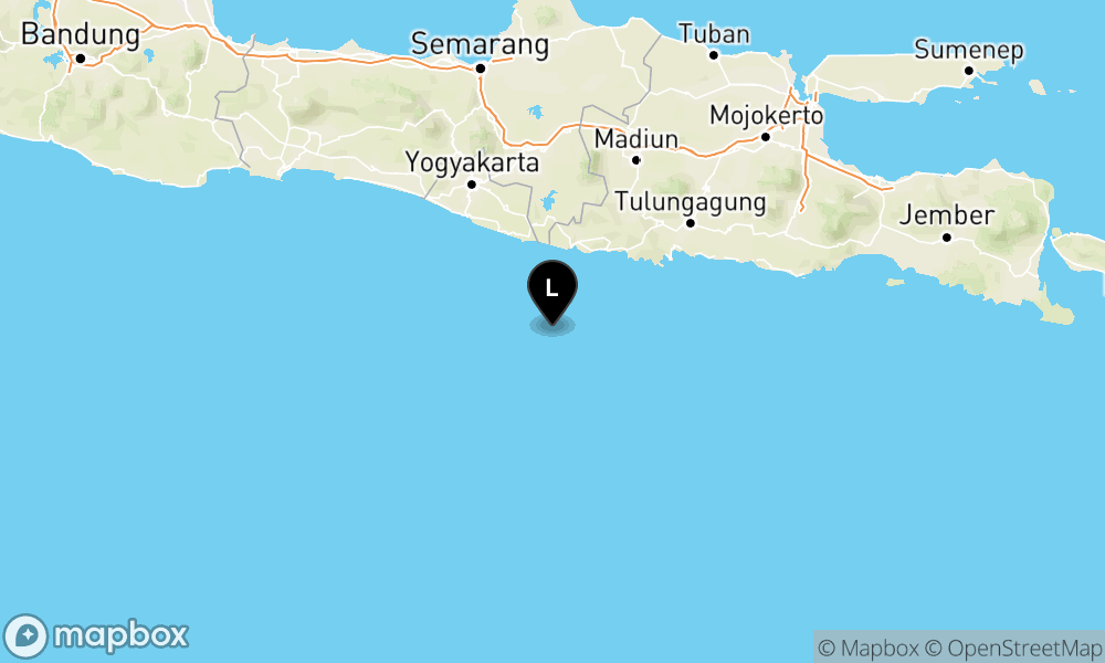 Peta Gempa 73 km BaratDaya PACITAN-JATIM