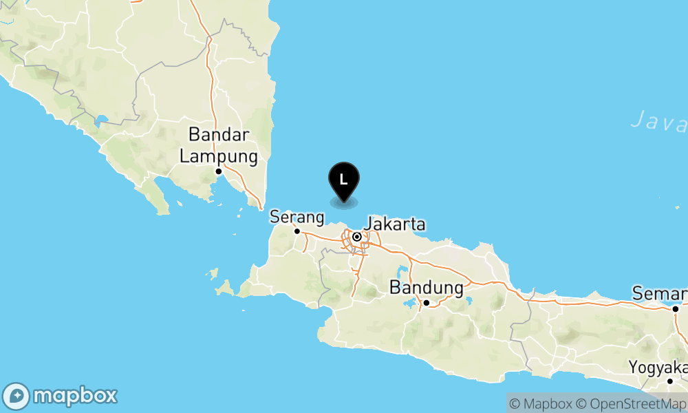 Peta Gempa 19 km Tenggara KEPSERIBU-DKI
