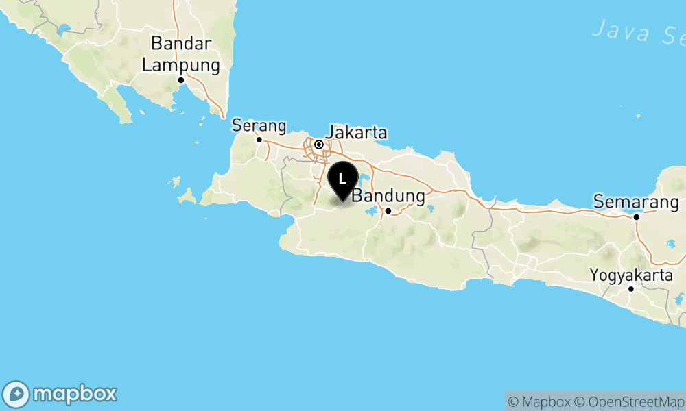 Peta Gempa Pusat gempa berada di darat 6km baratdaya Kab. Cianjur
