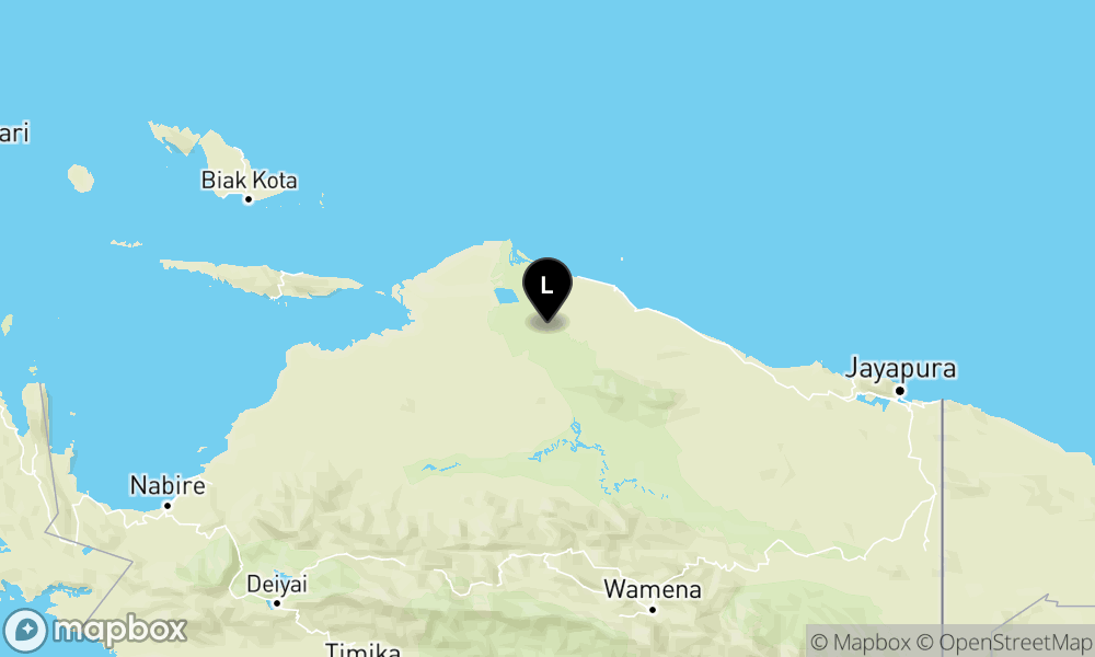 Peta Gempa 29 km TimurLaut KASONAWEJA-PAPUA