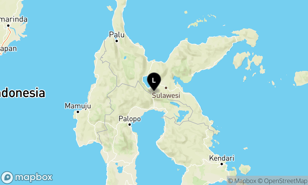 Peta Gempa Pusat gempa berada di darat 59 km Barat Laut Luwu Timur