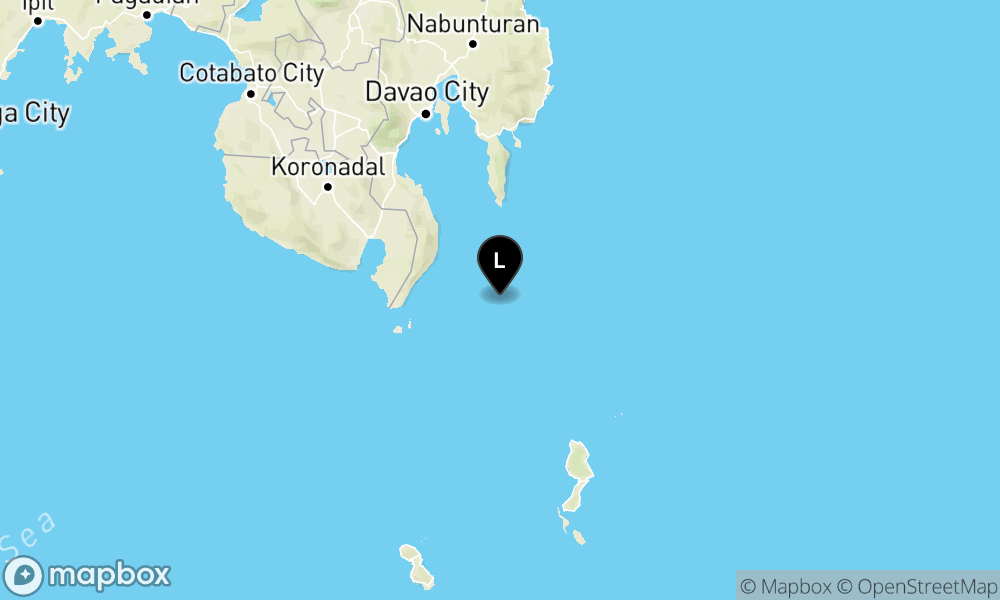Peta Gempa 139 km BaratLaut PULAUKARATUNG-SULUT