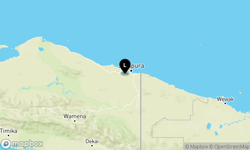Peta Gempa Pusat gempa berada di darat 15 km Tenggara Kan. Jayapura