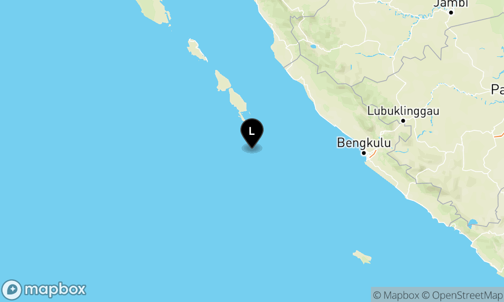 Peta Gempa 146 km BaratDaya MUKOMUKO-BENGKULU